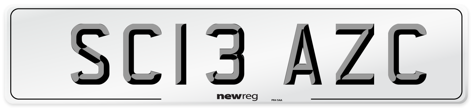 SC13 AZC Number Plate from New Reg